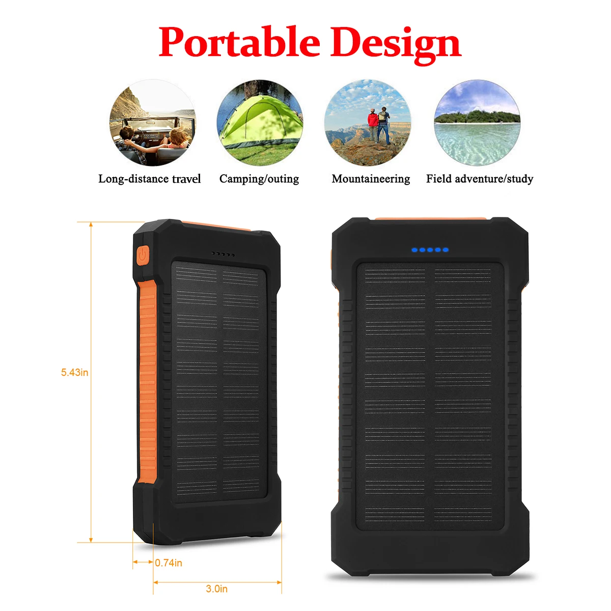 2 in 1 portable solar power bank +wireless charger for all QI standard devices - ANKUX.COM