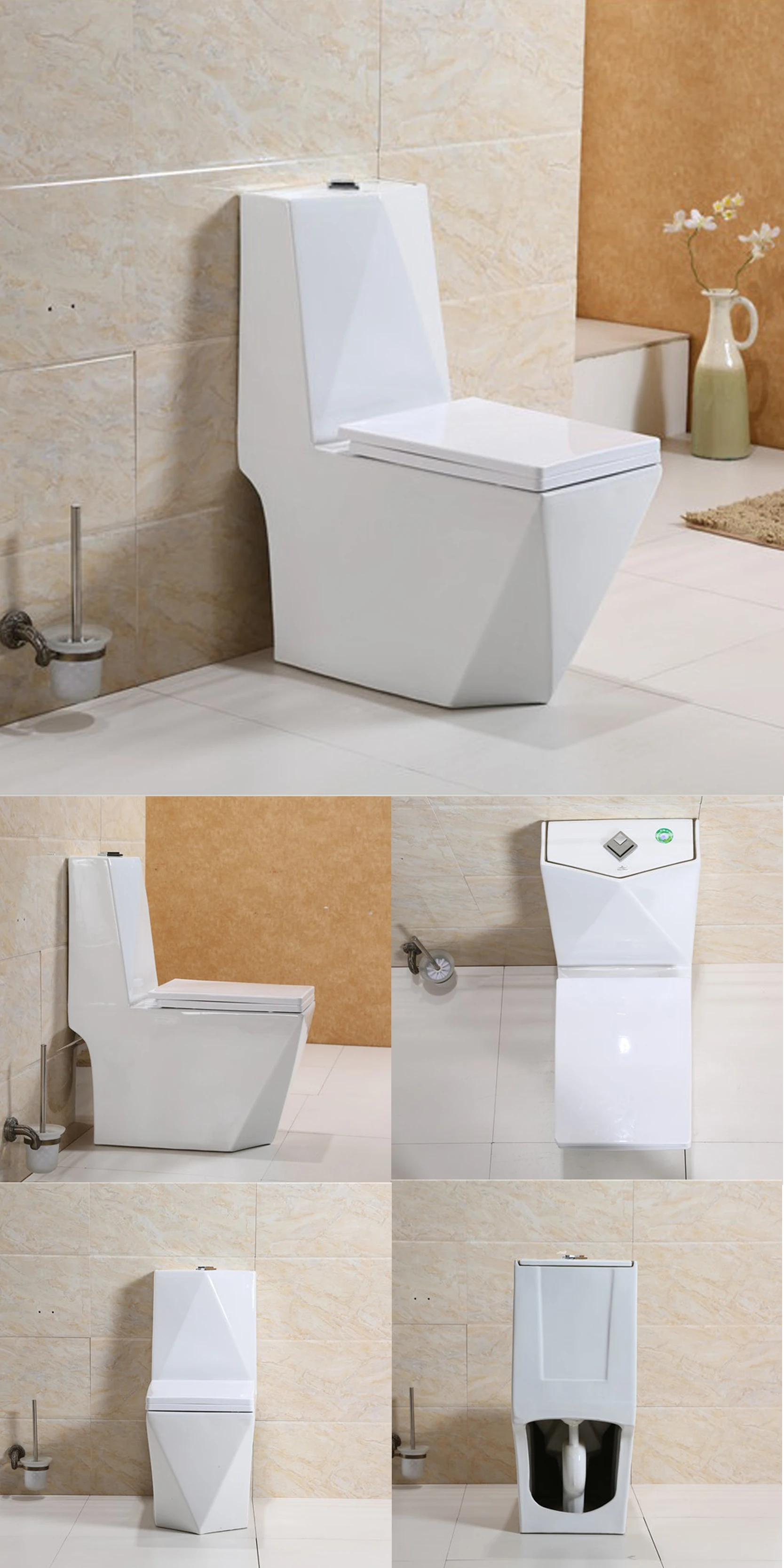 JOININ chaozhou  Bathroom equipment Ceramic square one Piece WC Toilet JY1017