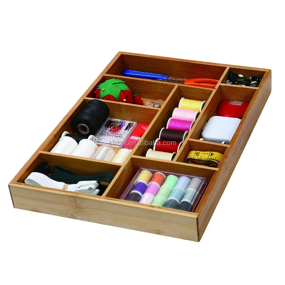 Wholesale Home Kitchen Bamboo Utility Drawer Dividers For