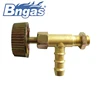 Gas burner safety valve brass needle valve