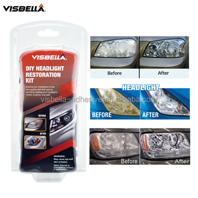 Car Headlight Repair Agent Wipe New Headlight Restore Taillight Repair Kit  with Lens Restoration Cleaner,30ML 