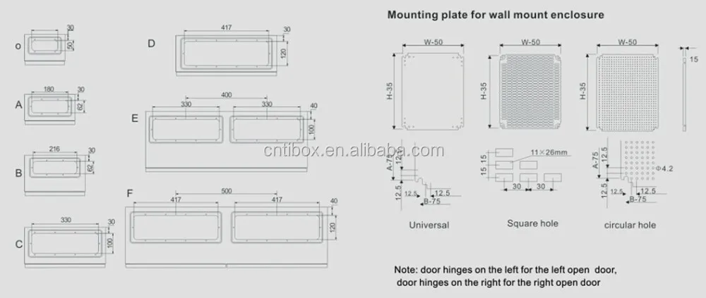Tibox 2016 Industrial Power Distribution Metal Wall Mount Control Panel