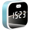 LED Mirror Digital Desk Alarm Clock USB Charging Night Light table clock memory 3 alarm calendar temperature