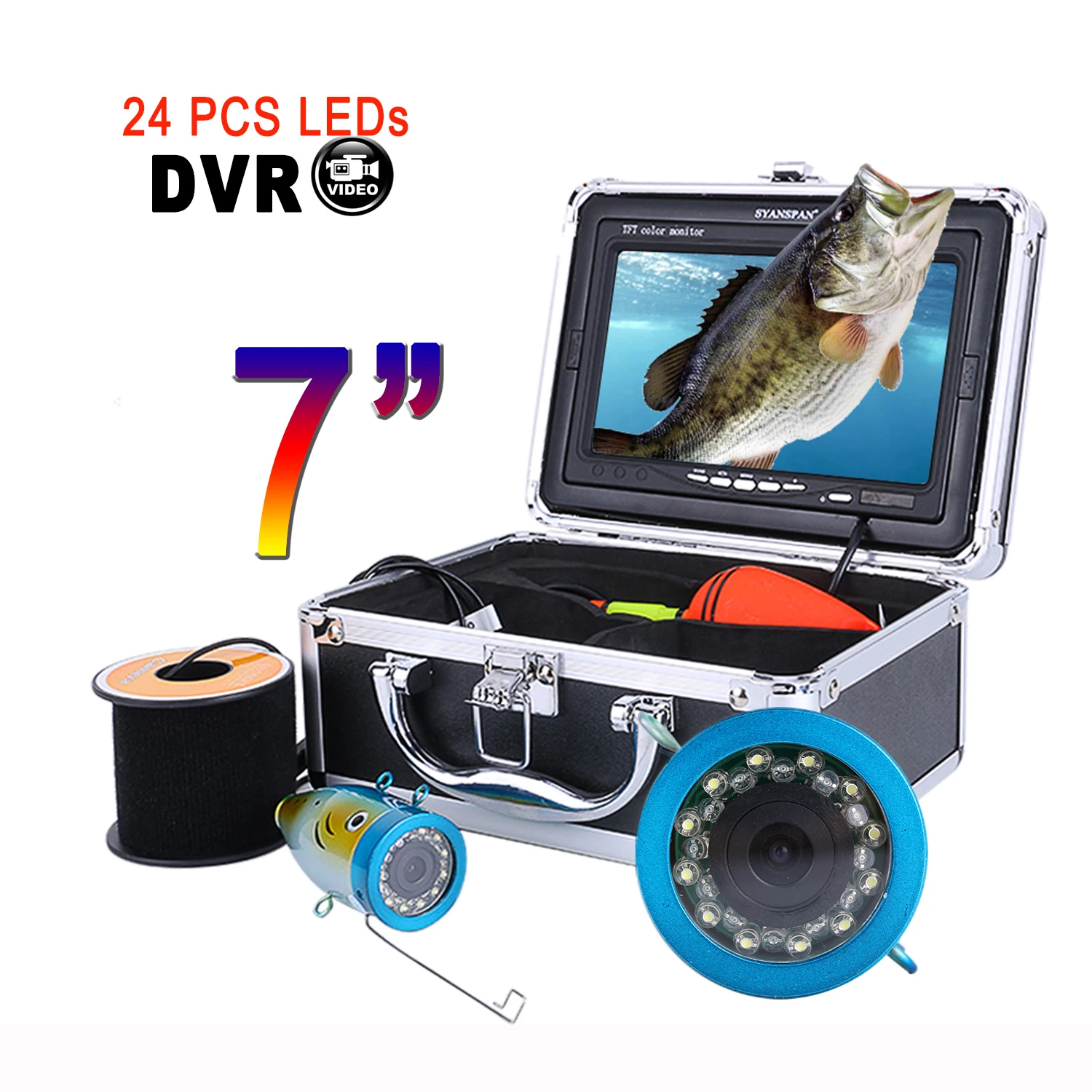 High Quality 15m Professional Dvr Fishfinder Underwater Fishing Video