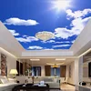 PVC 3d stretch ceiling wallpaper tiles custom for roof decoration