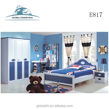 blue bed for kids