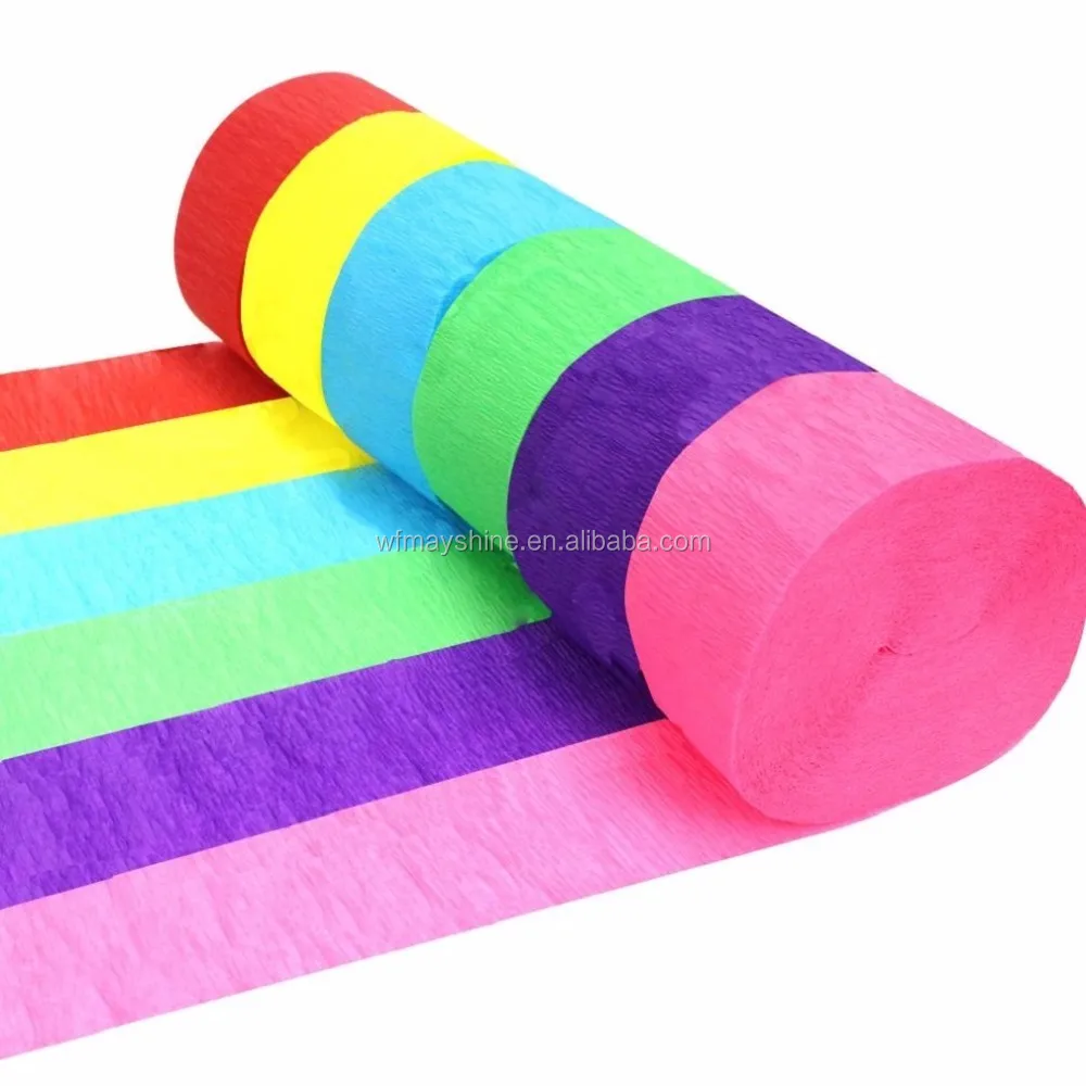 5cm Width Colored Crepe Paper Streamer For Hanging Decorations Buy