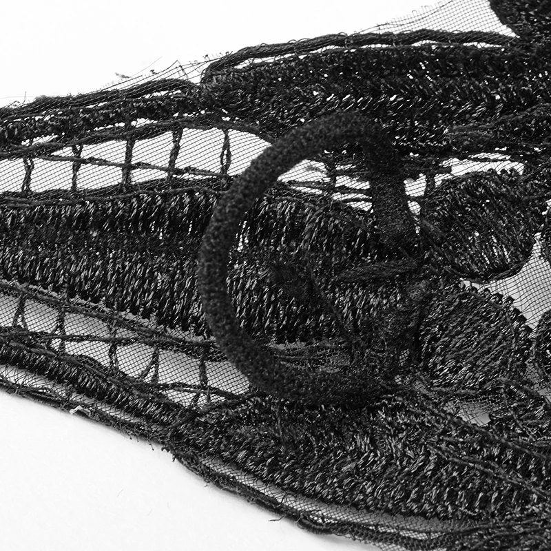 WS-265 Girls black Gothic Lolita fashion velvet gloves long sexy gloves