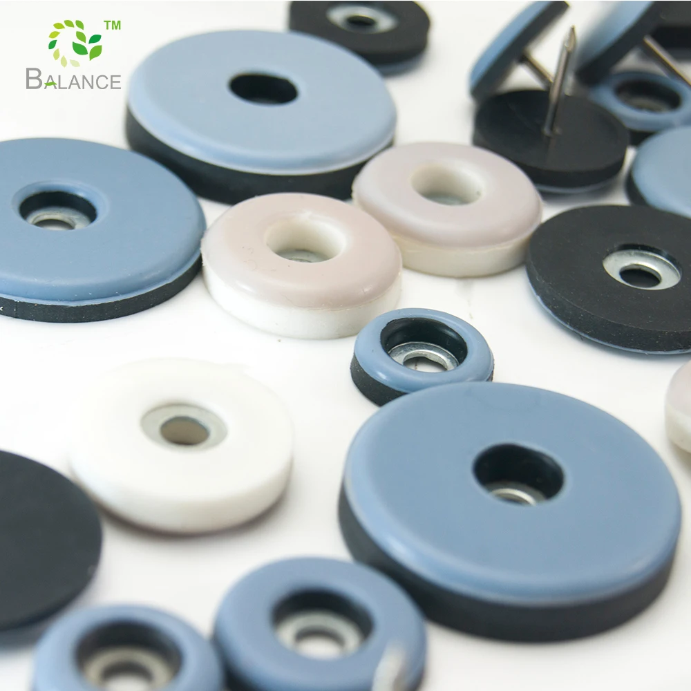 Round And Square Ptfe Type Furniture Slides Plastic Glides With Screw