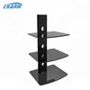 TV mount three layers dvd wall bracket, 435x355x6mm tempered glass dvd bracket