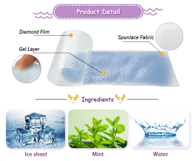 New Heat Discoloration Fever Reduce Plaster Cooling Gel Patch For Body