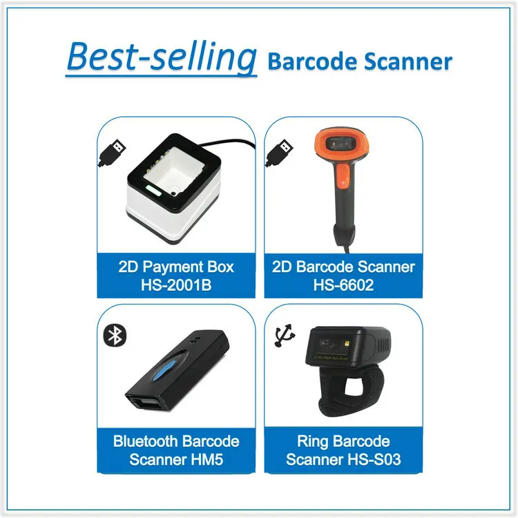 Payment Wired 1D/2D Barcode Scanner For Vending Machine HS-7301