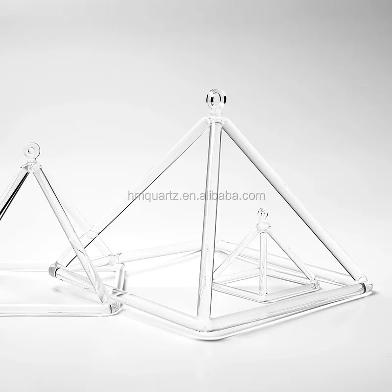 clear crystal singing pyramids chakra set
