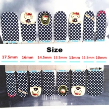 White purple Mesh cat child Nail Arts Nail Sticker Waterproof Nail Decal Sticker Gel Polish French