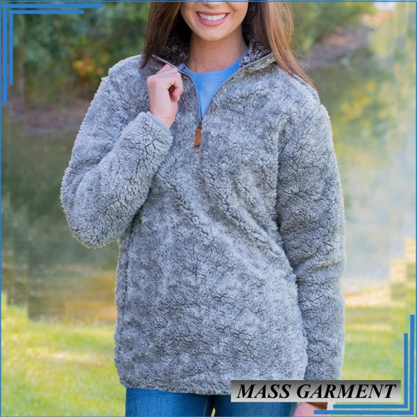 sherpa lined pullover women's