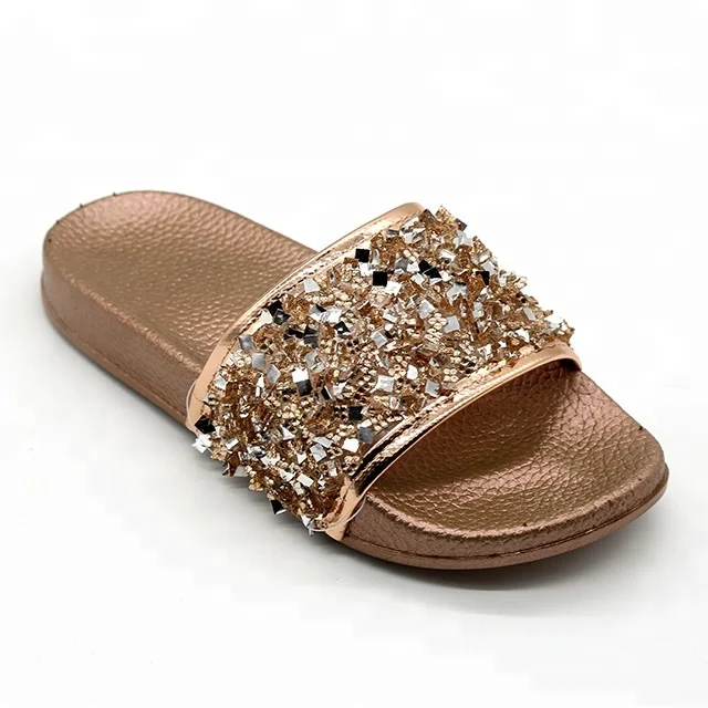 Wholesale Paillette Changed Color Shimmering Upper PCU Slipper (3).jpg