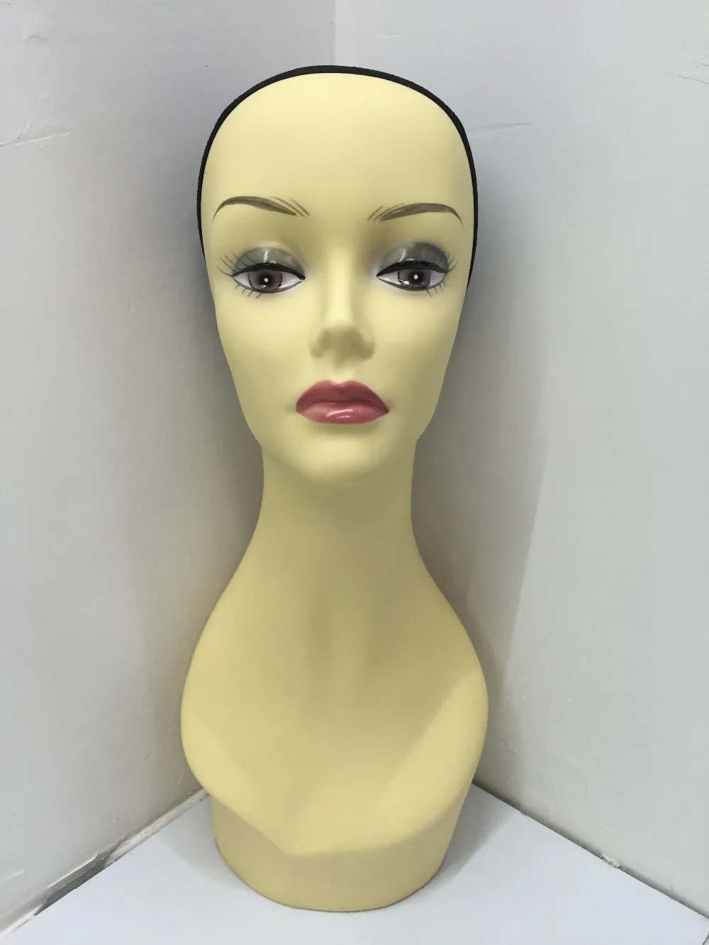 Cheap Plastic Head Female Mannequin For Cap Jewelry And Wig Display