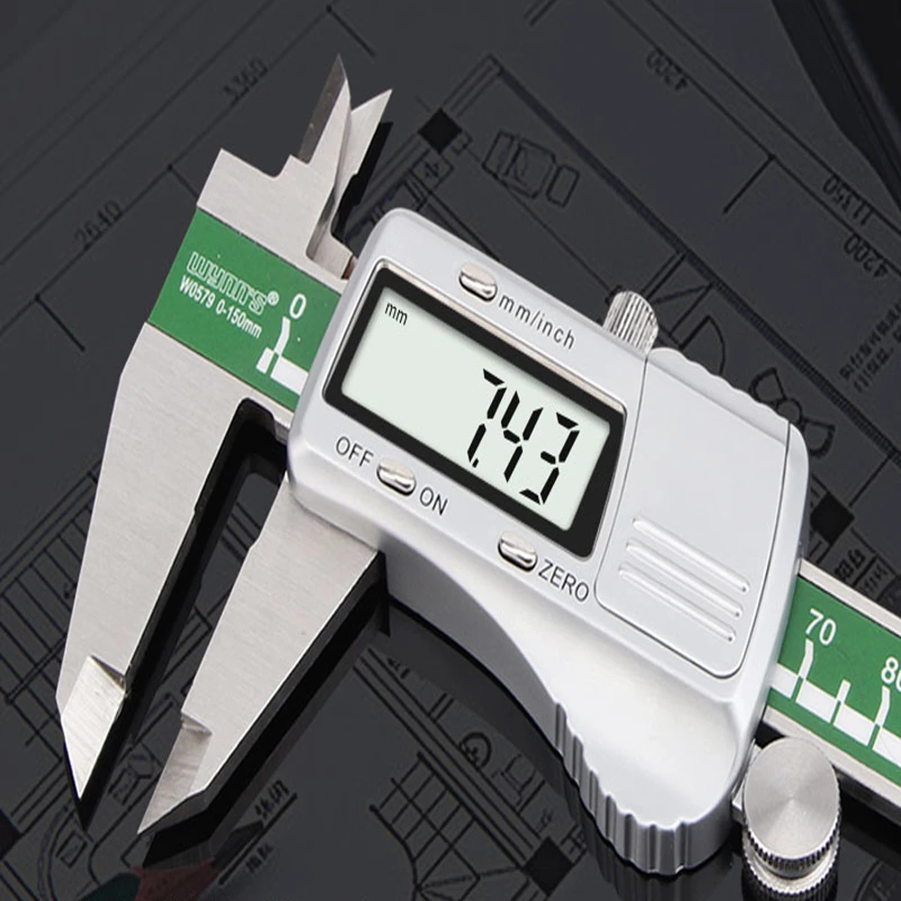 Wynns Micron Stainless Steel Digital Vernier Caliper Fractional