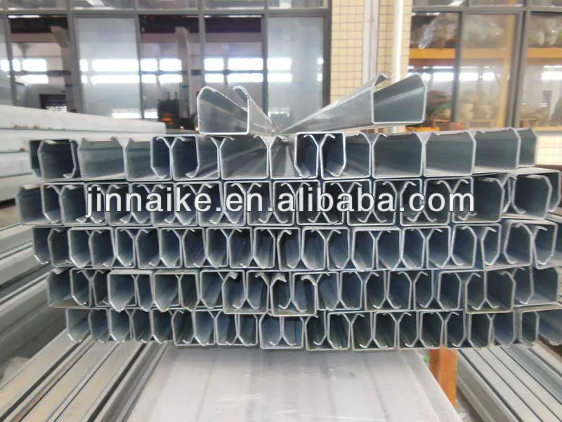 sliding gate upper track with hanging pulley, View sliding gate track