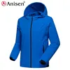 wholesale clothing waterproof windbreaker 3 layer boned outdoor softshell mens jacket