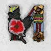 Unique flower letter rhinestone beaded embroidery patches for misses garments