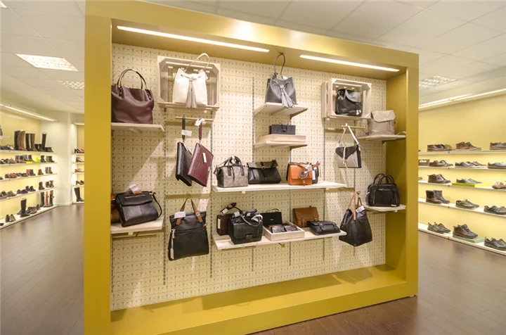 定制设计货架家具优雅风格不锈钢鞋架展示鞋陈列室设计