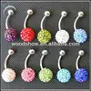 pave bead wholesale navel belly rings body piercing jewelry