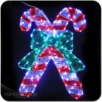 Handcrafted Christmas Candy Cane Lights Led Large Candy Cane