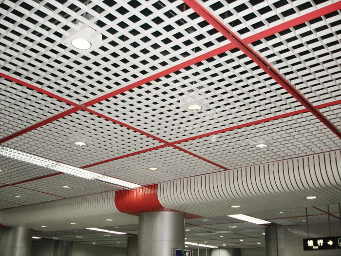 Aluminum Open Grid Suspended Ceiling Tile Buy Open Grid Ceiling Design Open Cell Ceiling Open Cell Ceiling Tiles Product On Alibaba Com