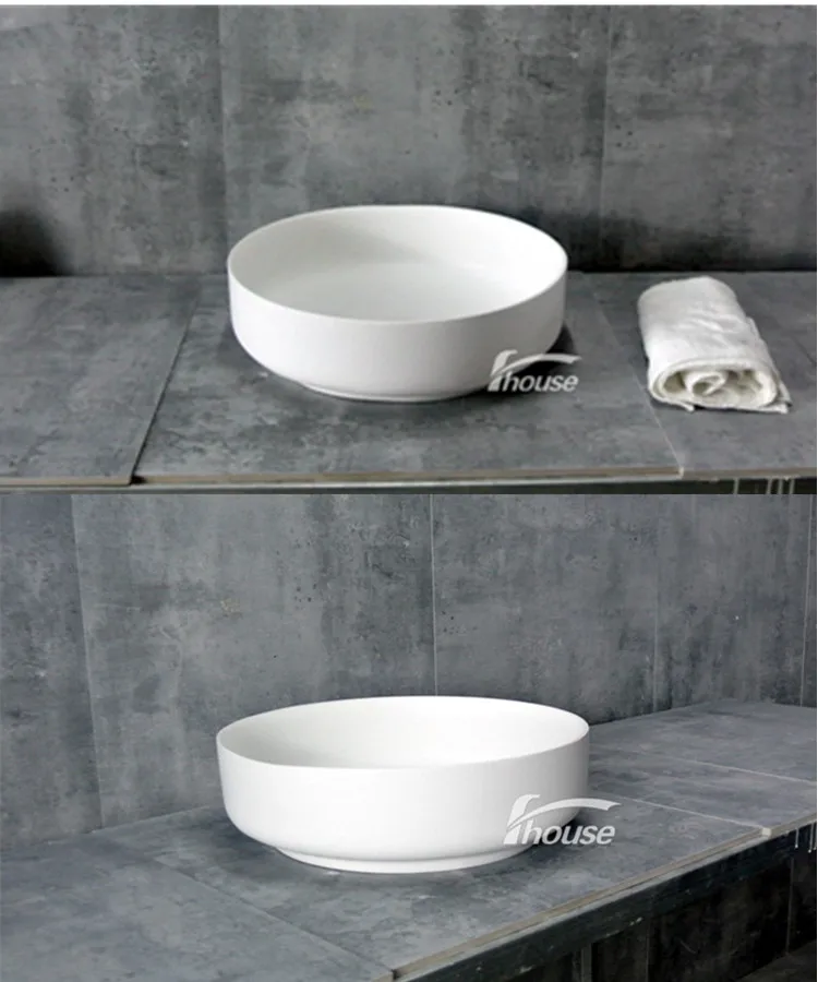 SOLID SURFACE SINK ROUND RESIN BASIN STONE SINK