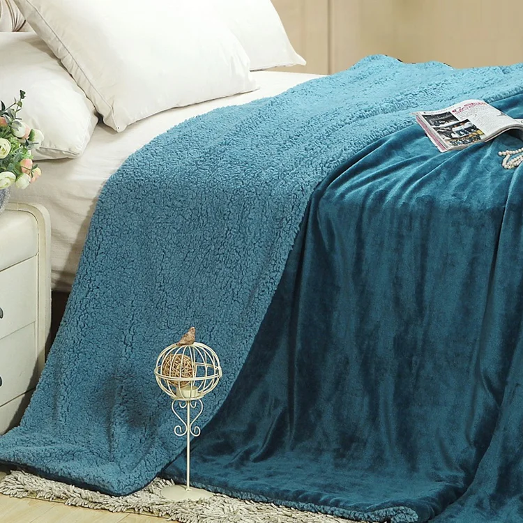 High Quality Flannel And Sherpa Fleece Fabric Composite Blanket Binding