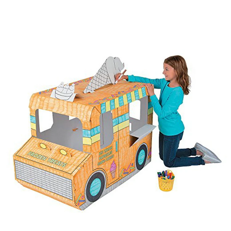 Custom Kid's Indoor Corrugated Cardboard Color In Kids Cardboard Ice