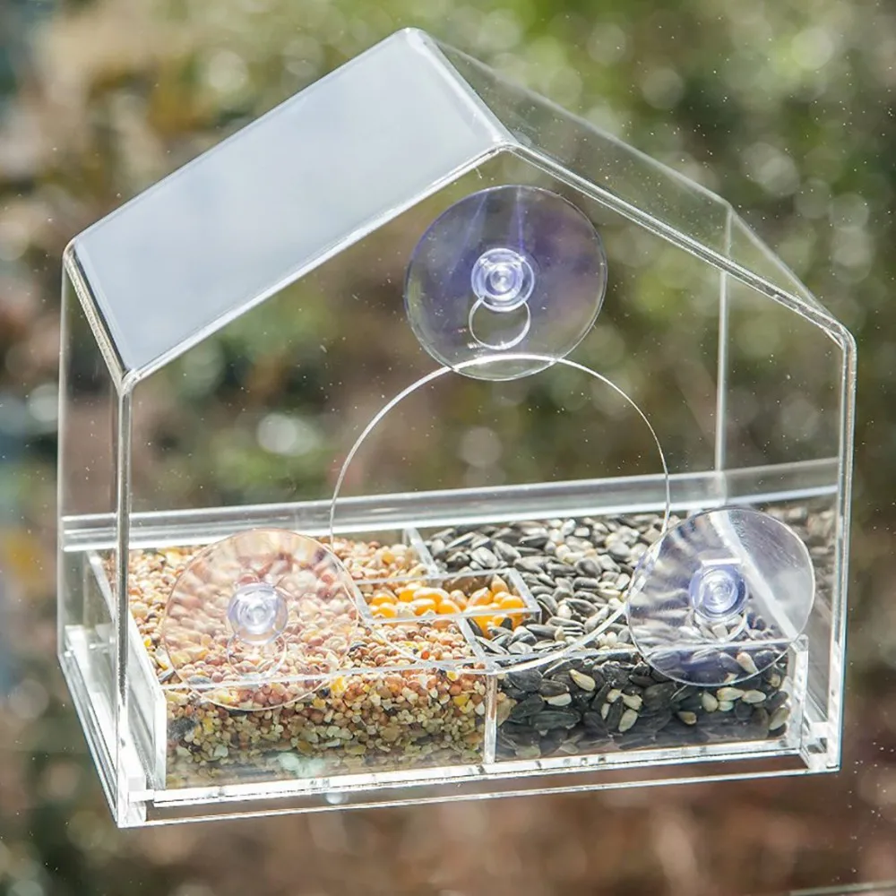 Clear Acrylic House Shaped Bird Feeder,Plxiglass Bird Feeder Buy