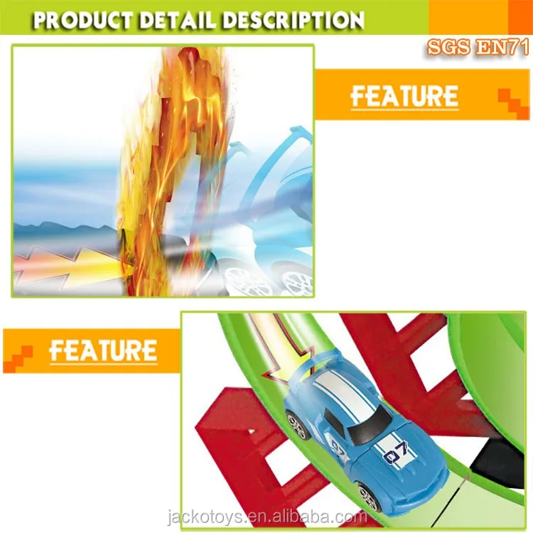 Hot 360 Degree Spin Track Pull Back Race Car Track Racing Set Toys