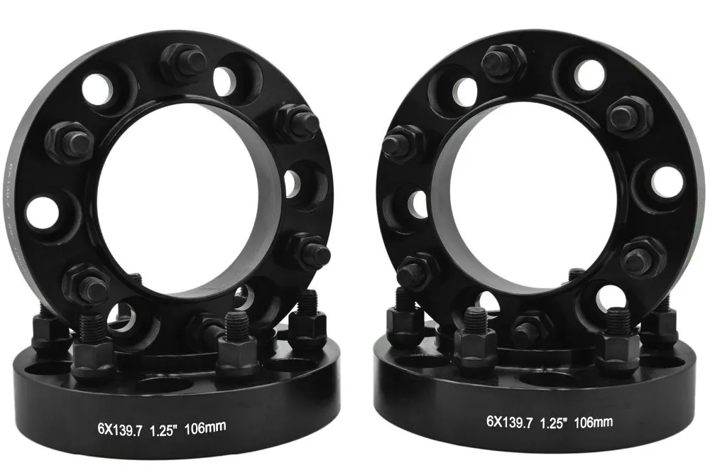 4 Pc Toyota 1.25" Thick Hub Centric Wheel Spacers Tacoma Tundra 4 Runner Black