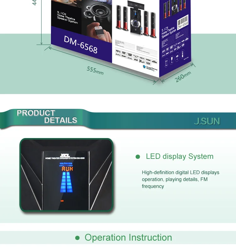 2019 new virtual 5.1 7.1 surround sound active amplifier karaoke speaker system