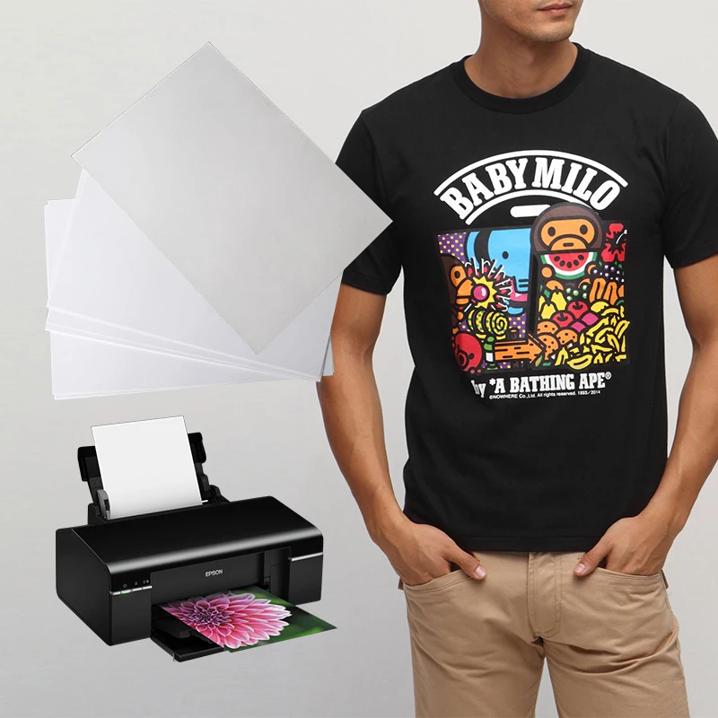 Wholesale A3 A4 Size Laser Transfer Paper Dark T-shirt Transfer Paper ...