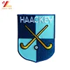Custom fabric applique Sport Club iron on embroidered hockey patches for garment sports wear