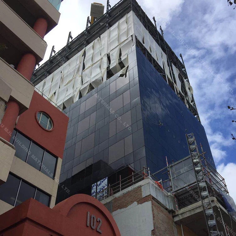 Building exterior facade reflective glass Invisible aluminum curtain wall