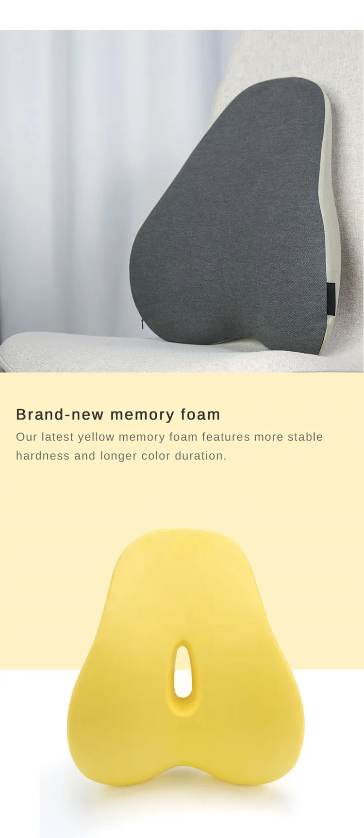 Firmness Designed Lumbar Support Cushion Fully Supports Waist Back Car Lumbar Back Support Cushion For Office Chair