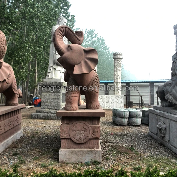 Cheap Large Outdoor Red Sandstone Animal Elephant Statues Buy Red
