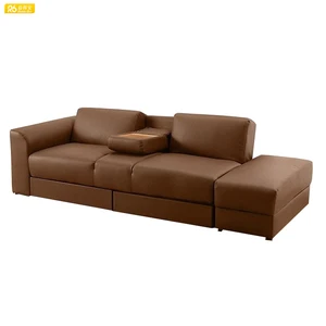 European Best Pu Italian Leather Sofa Bed 309