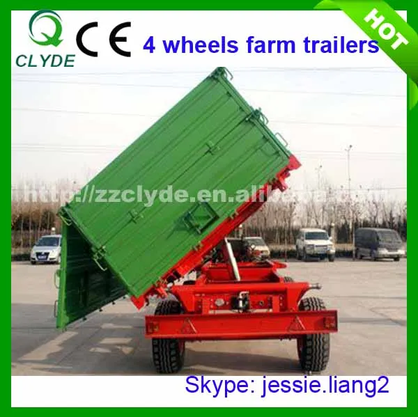 2t 3t 5t 2 Wheels Trailer And 4 Wheels Farm Trailer Tractor Tipping