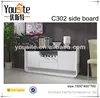 2017 Modern Top glass Sideboard High Gloss White Buffet Cabinet