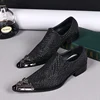 NA039 New british style mens genuine leather black shoes slip-on loafers pointed toe dress shoes men luxury man