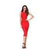 2019 Hot Sale Fashion Women Elegant Patchwork Sleeveless Premium Quality SuperElastic Casual Party Nightclub Dresses Wholesale