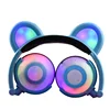 Glowing Wireless Headphones Headset Handsfree Panda Ear Music With LED Light