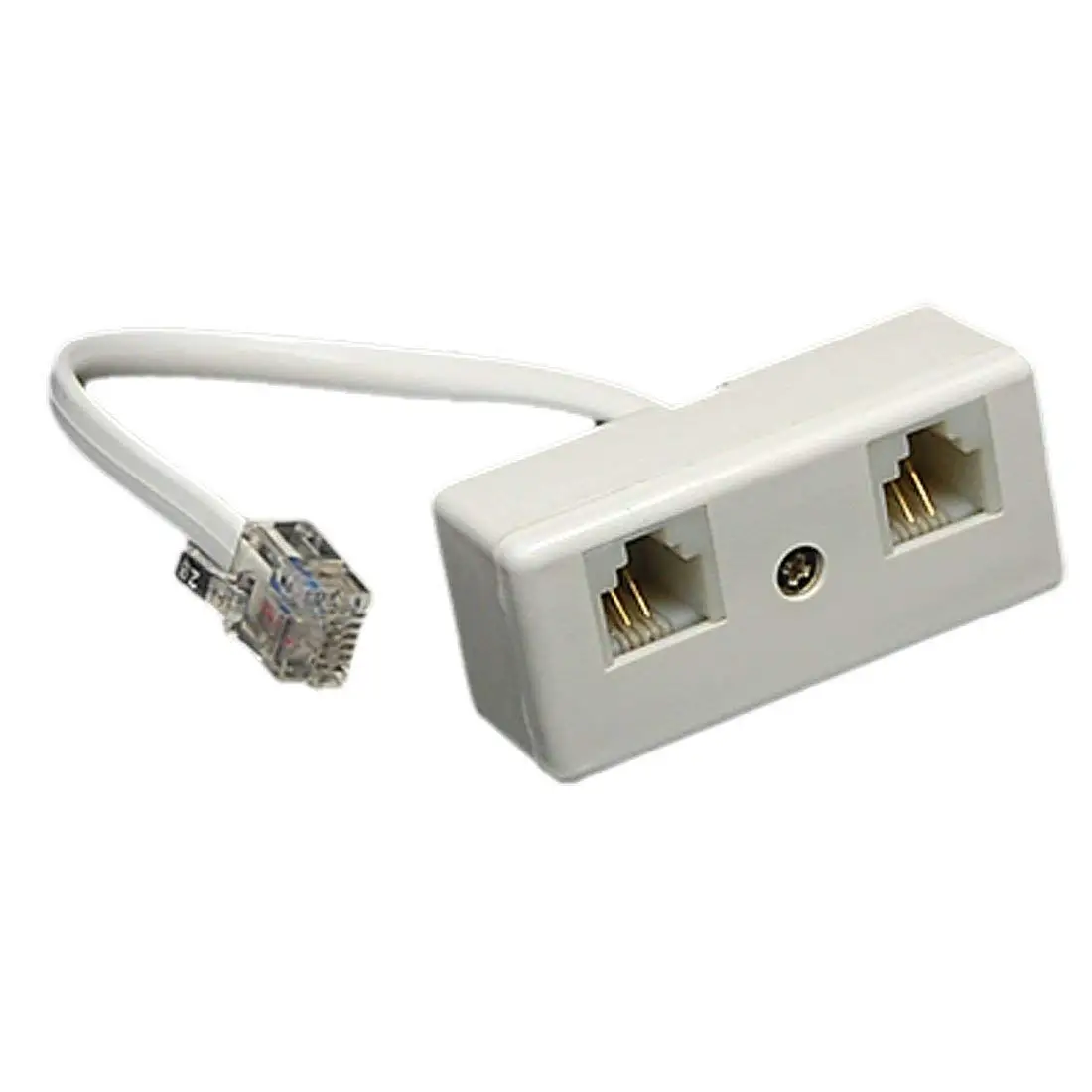Get Quotations · 2-Way RJ11 US Telephone Plug to RJ11 Socket Adapter and Splitter for Landline Telephone