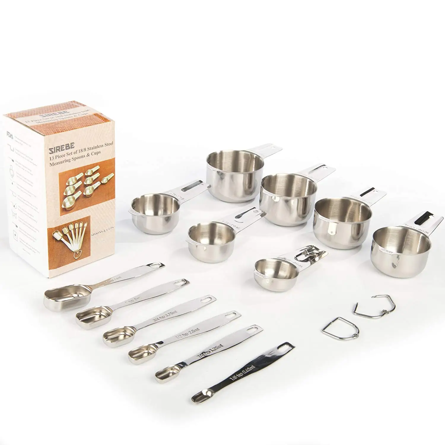 Buy Stainless Steel Measuring Cups And Spoons Set 13 Piece 7