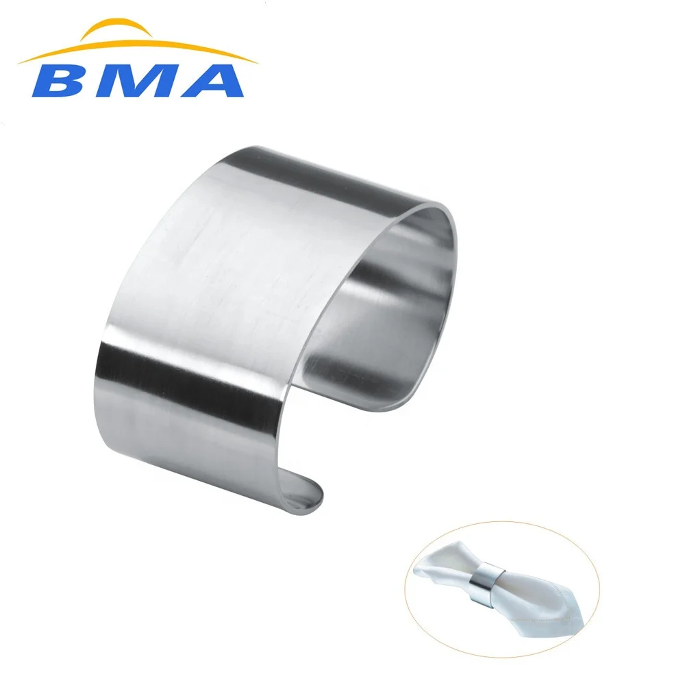 Stainless Steel Silver Napkin Rings Wedding Service Table Decoration